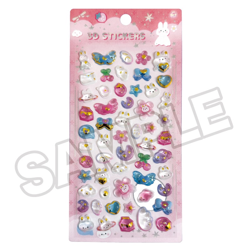 【即納品】★メール便★つやぷくシール 17-PK ゴールド うさぎ