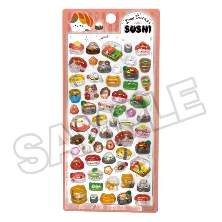 【即納品】★メール便★つやぷくシール 25-RD ゴールド ねこ すし