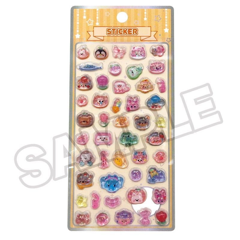 【即納品】★メール便★つやぷくシール 31-OR キラキラ アニマル フェイス