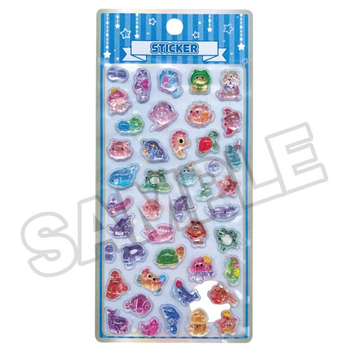 【即納品】★メール便★つやぷくシール 34-BL キラキラ マリン