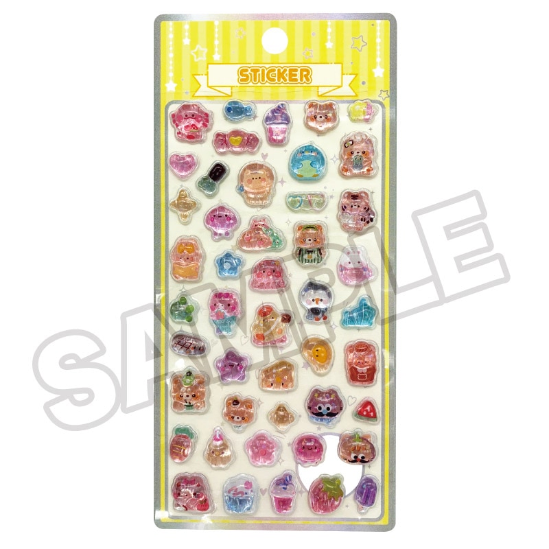 【即納品】★メール便★つやぷくシール 35-YW キラキラ ひげねこ
