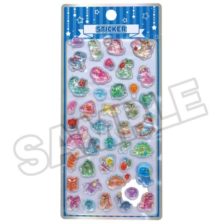 【即納品】★メール便★つやぷくシール 38-BL キラキラ ダイノ ロケット