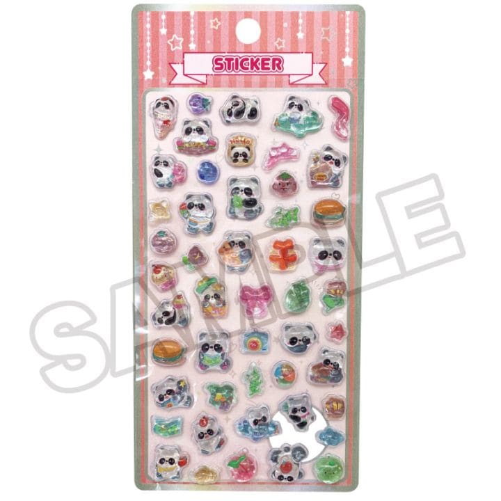 【即納品】★メール便★つやぷくシール 39-PK キラキラ パンダ