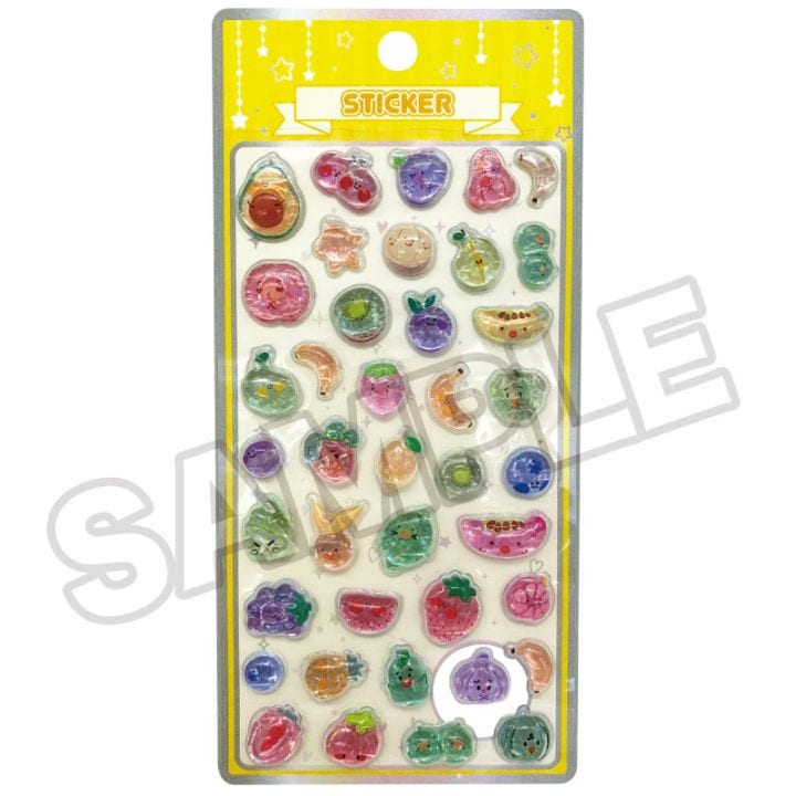 【即納品】★メール便★つやぷくシール 40-YW キラキラ アニマル フルーツ