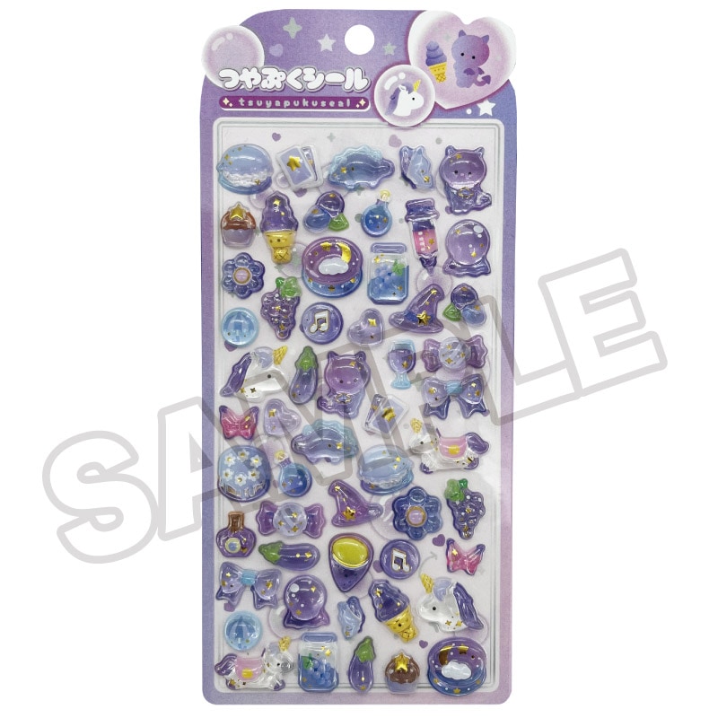 【即納品】★メール便★つやぷくシール 52-PU ゴールド ユニコーン