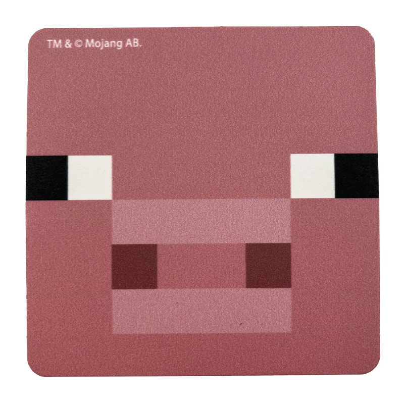 マインクラフト ペーパーコースター(3枚セット)　ブタ