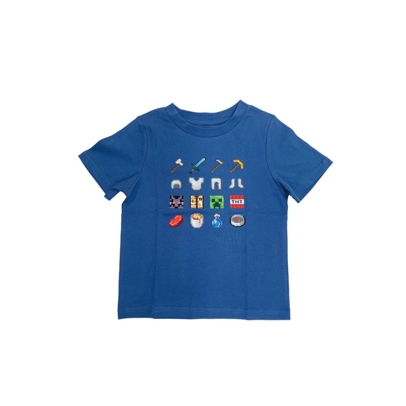 マインクラフト Tシャツ アイコン ネイビー 110cm