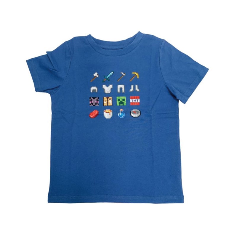 マインクラフト Tシャツ アイコン ネイビー 130cm