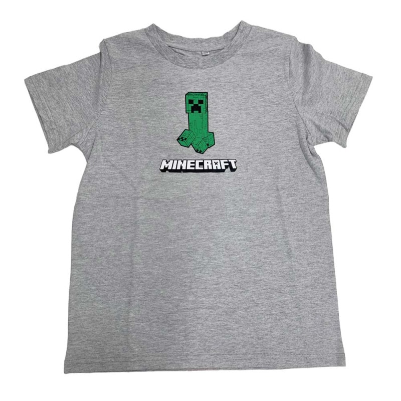 マインクラフト Tシャツ クリーパー グレー 150cm
