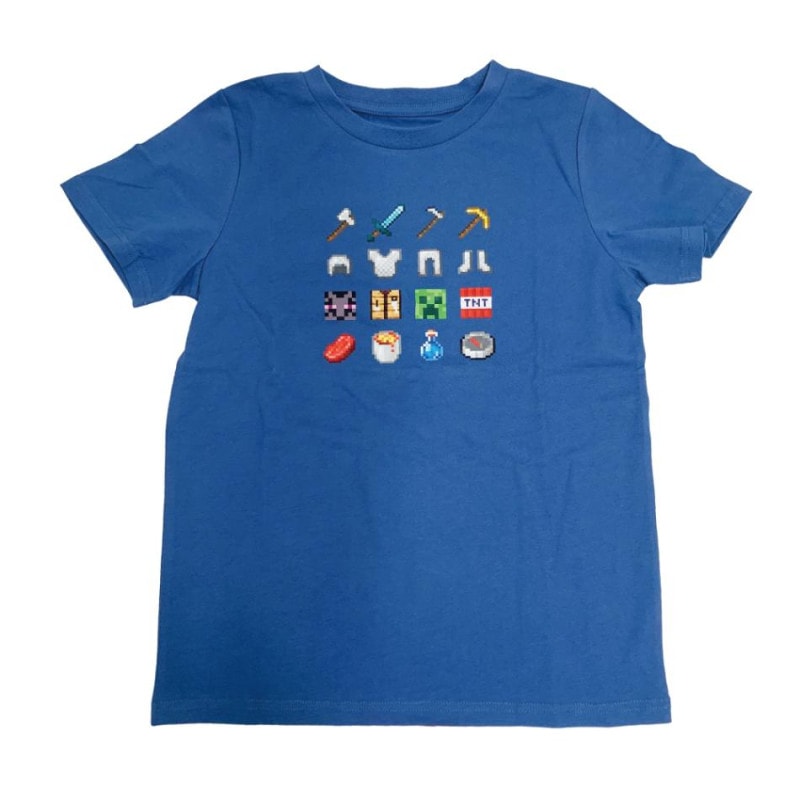 マインクラフト Tシャツ アイコン ネイビー 150cm