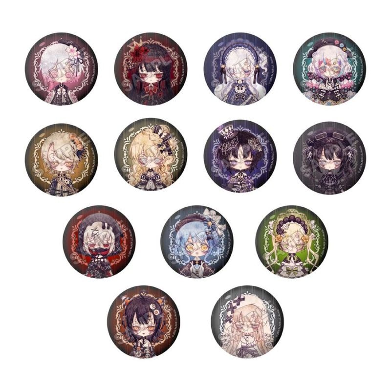 予約6/10〆【特典なし】【7月発売】魔法少女ノ魔女裁判 人形化 グリッター缶バッジ※1BOX=13入