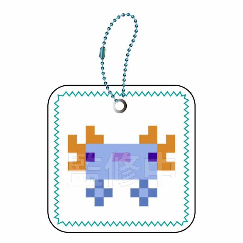予約7/2〆【9月発売】マインクラフト むにぺちょ スクィーズキーホルダー ウーパールーパー（ブルー）
