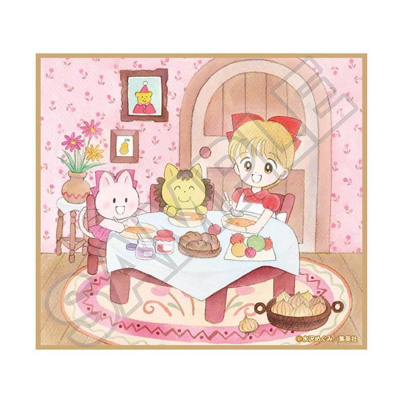予約10/4〆【11月発売】姫ちゃんのリボン いちごワンピース ミニ色紙
