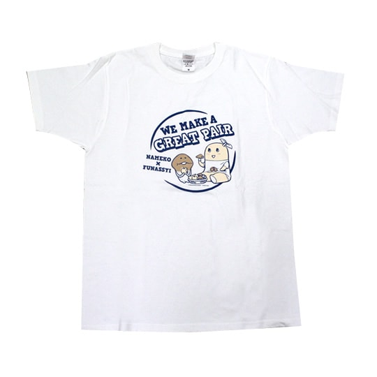 なめこ＆ふなっしー コラボTシャツ　ホワイト(Lサイズ)【nmk】