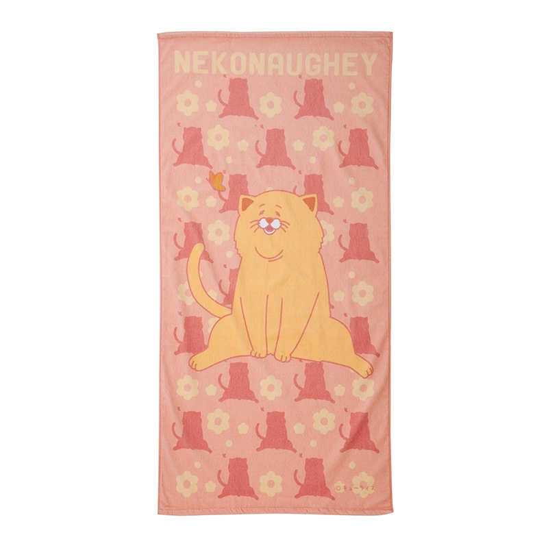 ネコノヒー バスタオル(花柄)