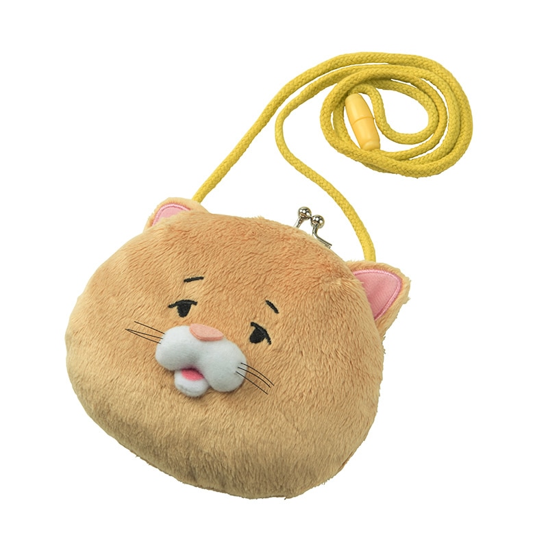 ネコノヒー 顔だけ首から下げるよがま口