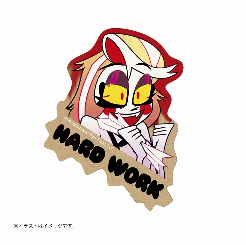HAZBIN HOTEL スマホに貼れるサイズのステッカー (HARD WORK)
