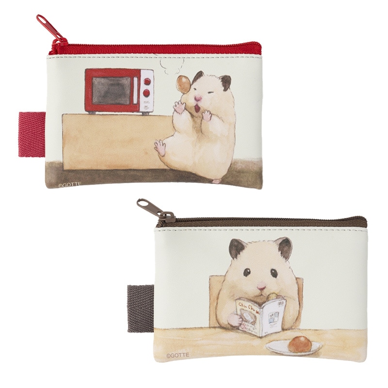 助六の日常 2個セットスクエアポーチ (お料理教室いってみようかな？)