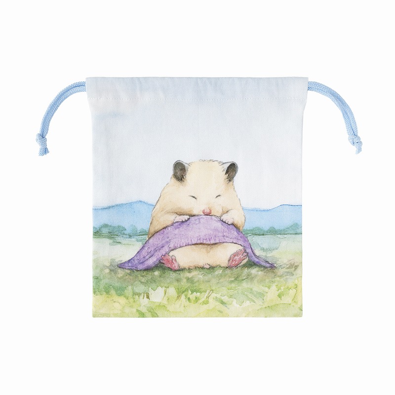 助六の日常 ほどよいサイズの巾着 (ねむいでちゅ)