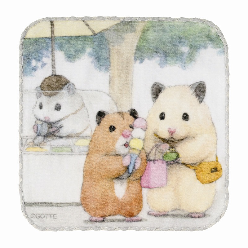 助六の日常 2色メロウハンドタオル (アイスクリーム)