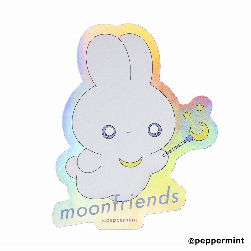 moon friends キャリーに貼れるサイズのシャイニーステッカー (シュガー)