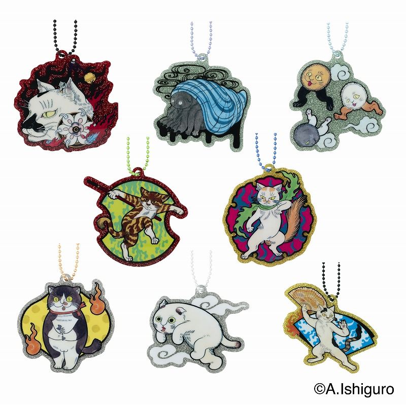 ばけねこだらけ スクエアマグネット (葛籠猫) | ばけねこだらけ