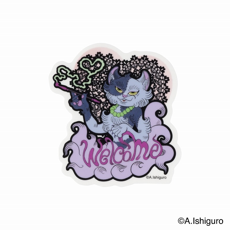 ばけねこだらけ スマホに貼れるサイズのステッカー (コールガール)