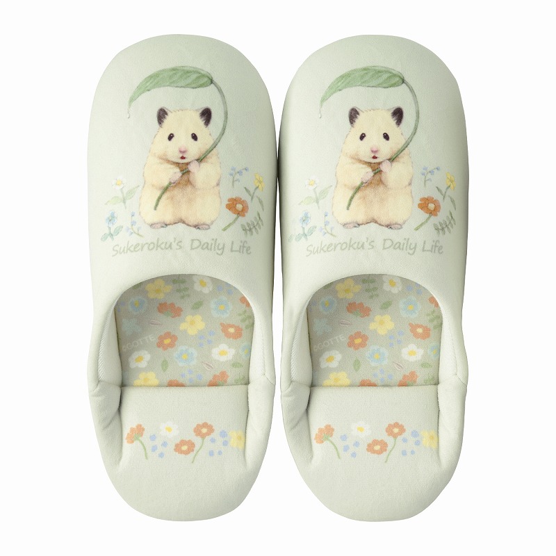 助六の日常 ボタニカルフラワー バブーシュスリッパ