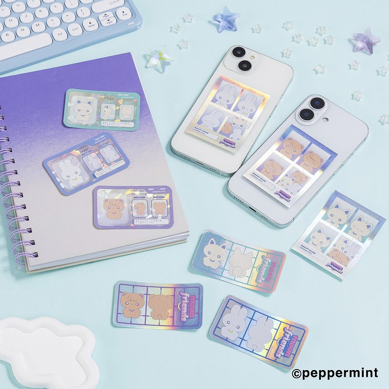 moon friends トレーディングスマホに貼れるサイズのステッカー (全9種
