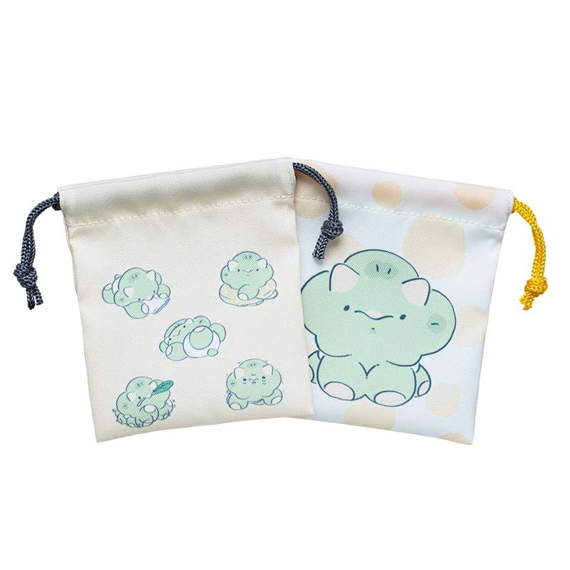 恐竜はじめました 2個セット 豆巾着(バブ)