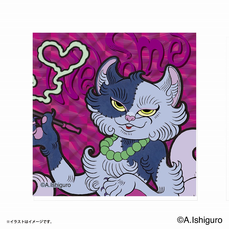 ばけねこだらけ トレーディングスクエアホログラムステッカー (全8種