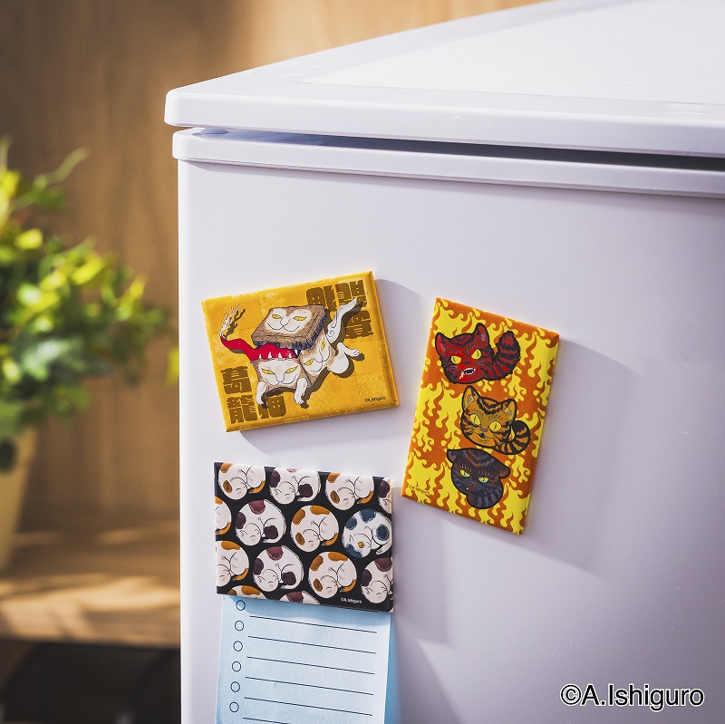 ばけねこだらけ スクエアマグネット (すねこすり) | ばけねこだらけ