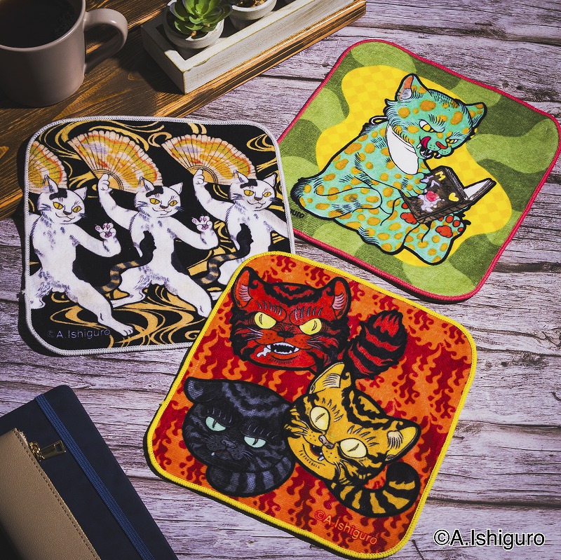 ばけねこだらけ ハンドタオル (ニャングマスター) | ばけねこだらけ