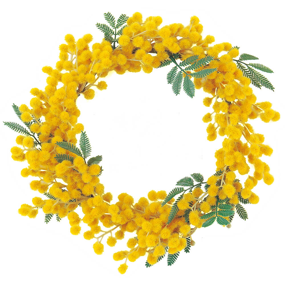 ミモザリース イエロー A-31556【造花】通販｜GREEN PIECE