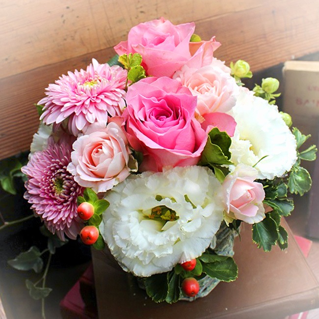 カラーアレンジメント Pinkish【生花】通販｜GREEN PIECE