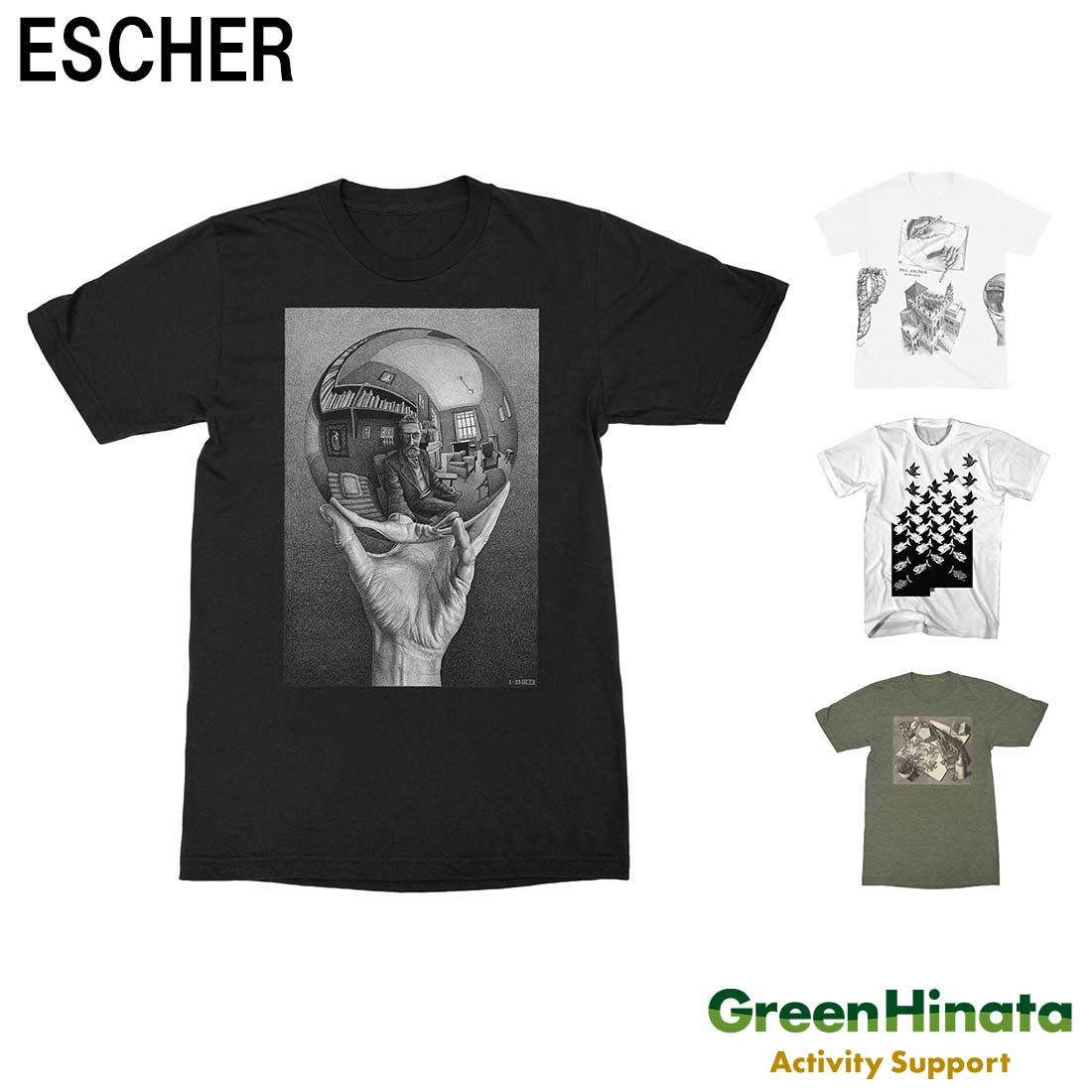 エッシャー　Tシャツ　サイズL相当 エッシャー エッシャー ティー T A Tシャツ ユニセックス 正規品