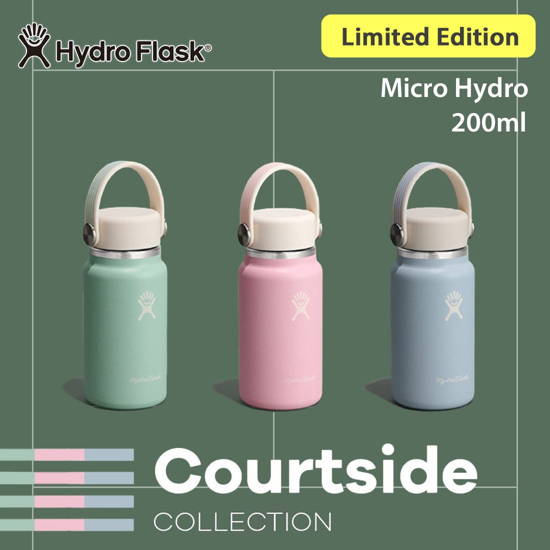 ハイドロフラスク 限定 コートサイド マイクロ ハイドロ 200ml 保温
