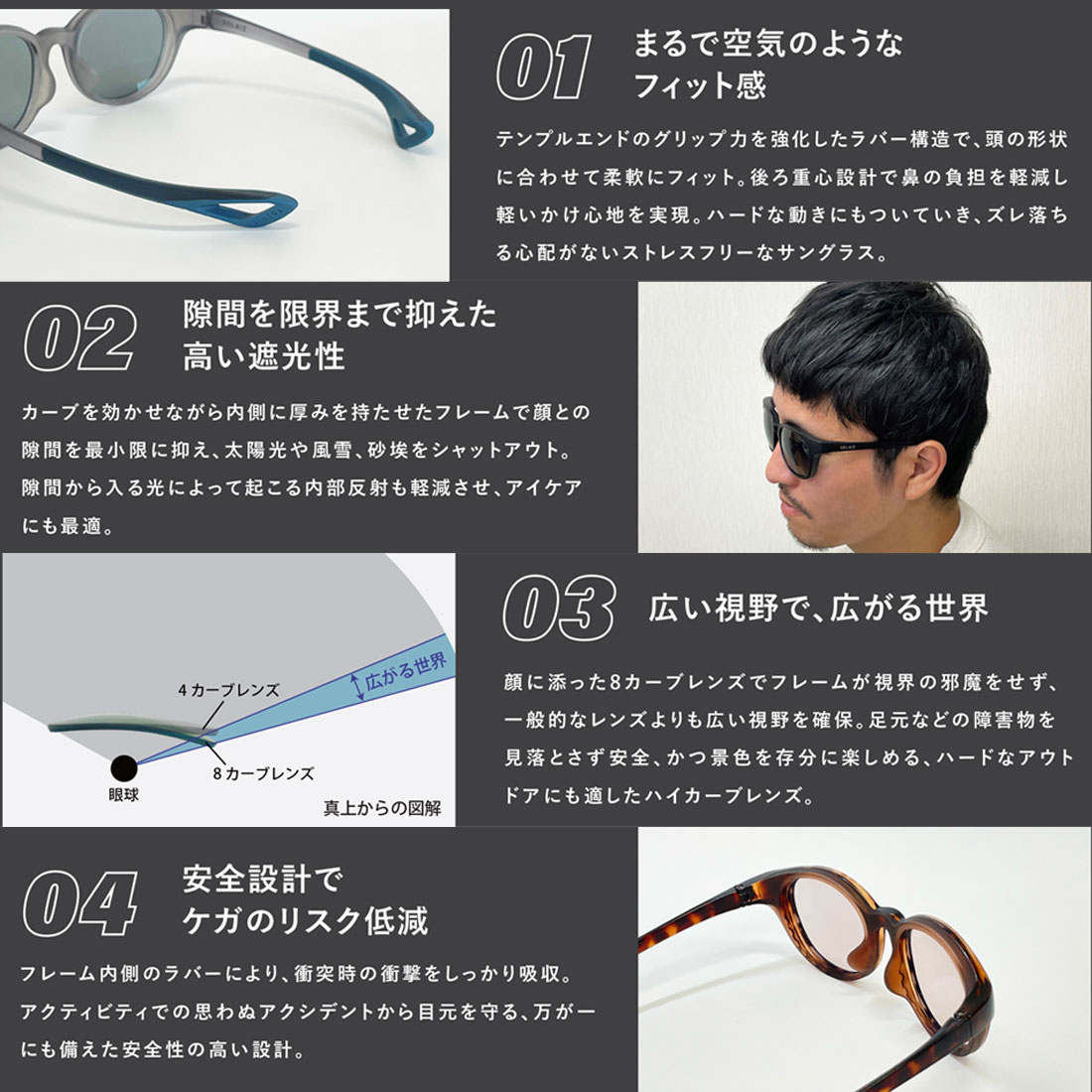 ソライズ エイト シリーズ アウトドア 偏光 サングラス 国内正規品