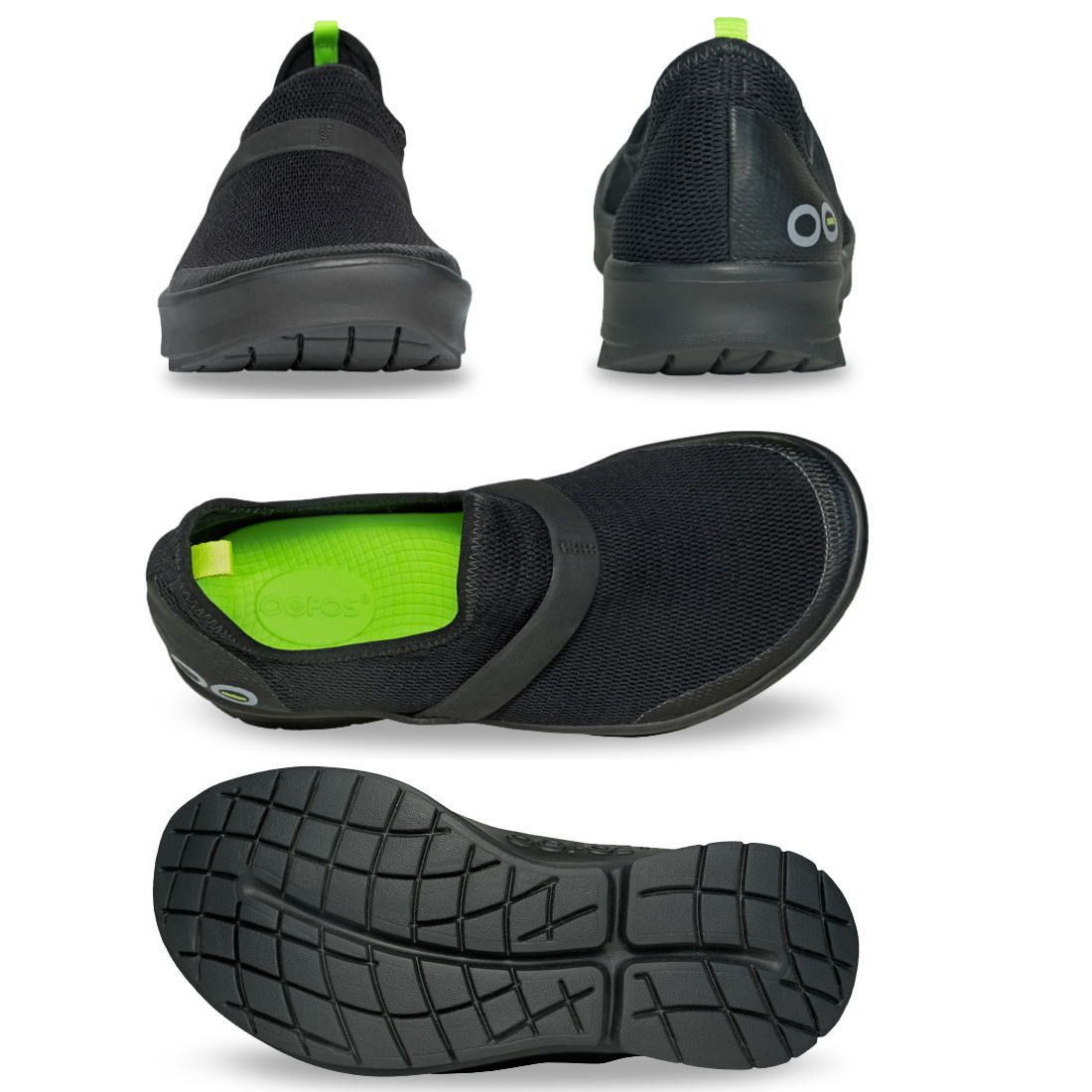 OOFOS メッシュスニーカー 23cm ブラック/グリーン OOFOS メッシュスニーカー 23cm ブラック/グリーン デザート皿