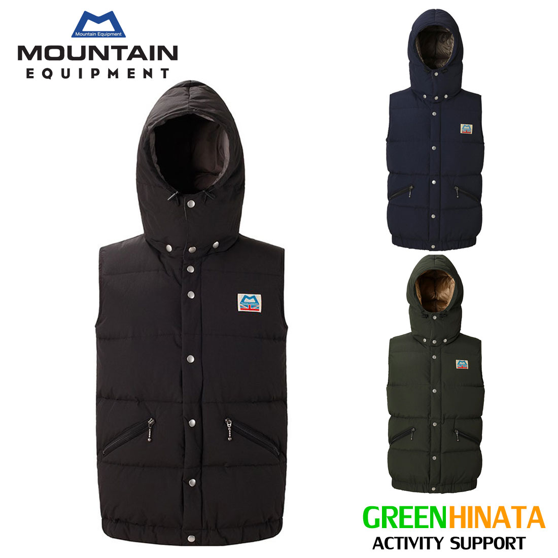 Mountain Equipment フード付きダウンベスト ブラック マウンテンイクイップメント レトロ ライトライン ベスト