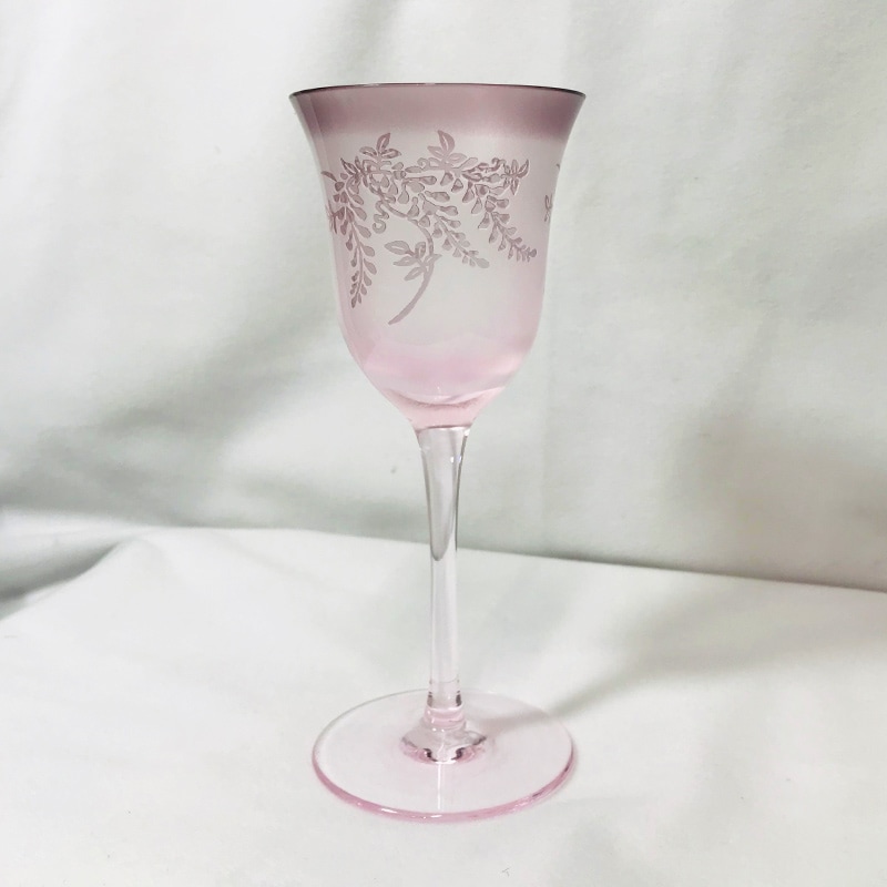MOA美術館 the shop限定品】藤花ワイングラス(藤花) ≪送料込み