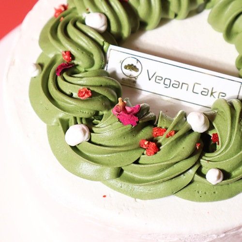 【2025年クリスマスケーキ】夢幻レインボーケーキ クリスマスリースver.（4号） 松竹圓 グルテンフリー ヴィーガン