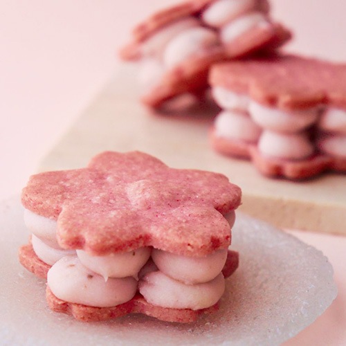 残りわずか！【新商品】【季節限定】ヴィーガン 桜サンドクッキー 4個入り Ripple sweets グルテンフリー お花見
