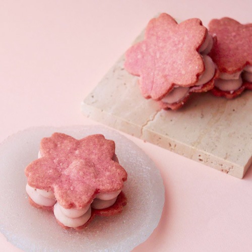 残りわずか！【新商品】【季節限定】ヴィーガン 桜サンドクッキー 4個入り Ripple sweets グルテンフリー お花見