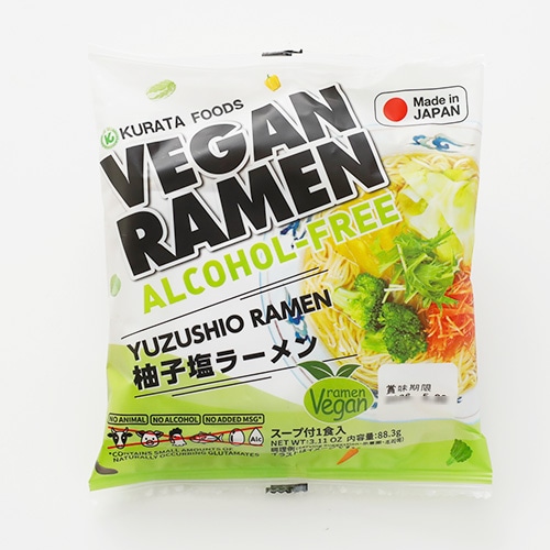 【新商品】アルコールフリー ヴィーガンインスタントラーメン 柚子塩 1食 クラタ食品