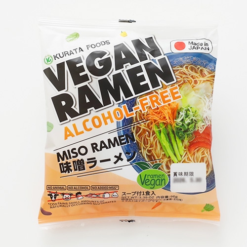 アルコールフリー ヴィーガンインスタントラーメン 味噌 1食 クラタ