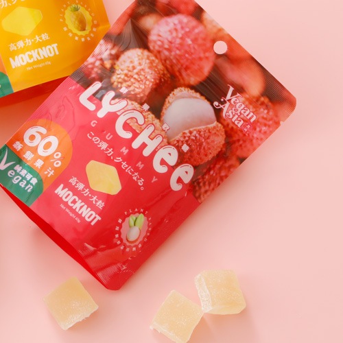 4月20日入荷！フルーツグミ ライチ (8個入り) ヴィーガン ゼラチン不使用 ぐみ グミ