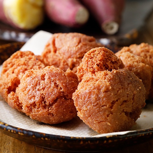 米粉のサーターアンダギー 紅芋 4個入り グルテンフリー ヴィーガン