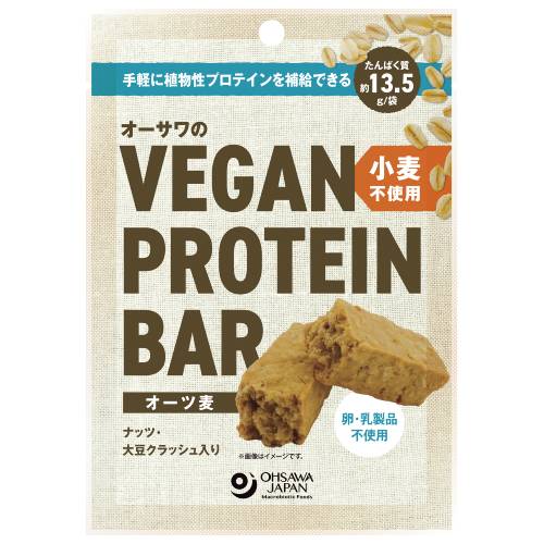 オーサワのVEGAN PROTEIN BAR(オーツ麦) 60g(2本)