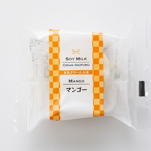 在庫限り！【旧仕様品・20％OFF！】豆乳クリーム大福（マンゴー）1個 60gフルーツ だいふく 大福餅 和菓子 プラントベース 乳不使用 ヴィーガン スイーツ ベジタリアン